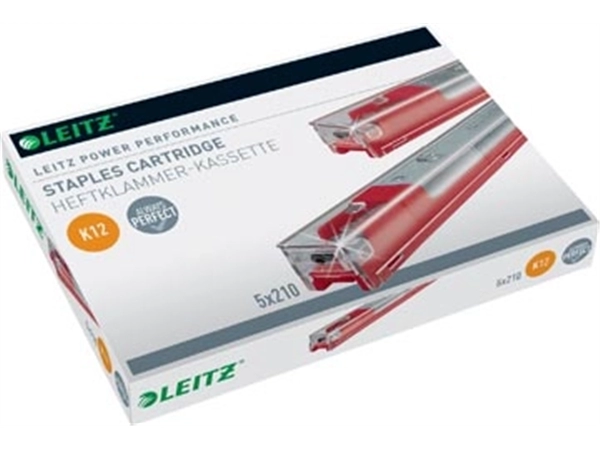 Een Leitz Power Performance K12 cartridge, 12mm pootlengte, 210 nietjes per cartridge koop je bij Muys Kantoor & Kado