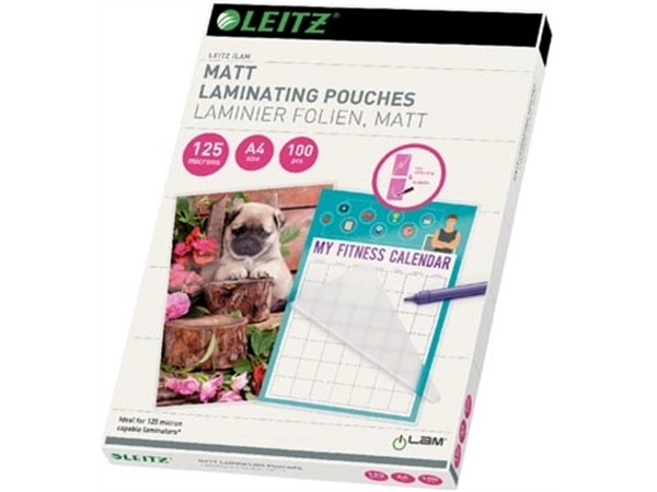 Een Leitz iLAM lamineerhoes ft A4, 250 micron (2 x 125 micron), mat, pak van 100 stuks koop je bij Muys Kantoor & Kado