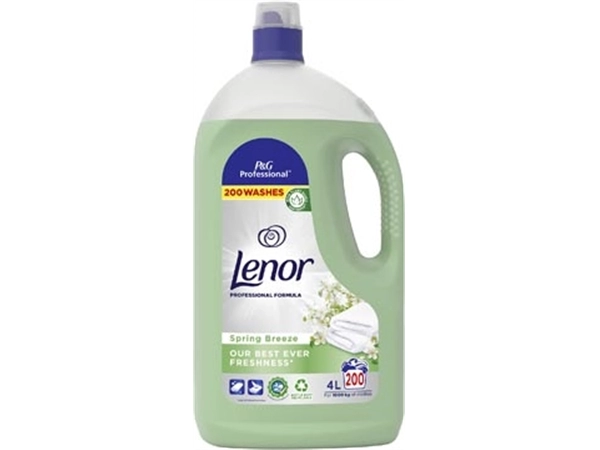 Een Lenor Professional wasverzachter spring breeze, fles van 4 l koop je bij Muys Kantoor & Kado