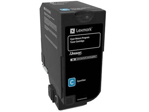 Een Lexmark Return Program toner CS72x, 3.000 pagina's, OEM 74C20C0, cyaan koop je bij Muys Kantoor & Kado