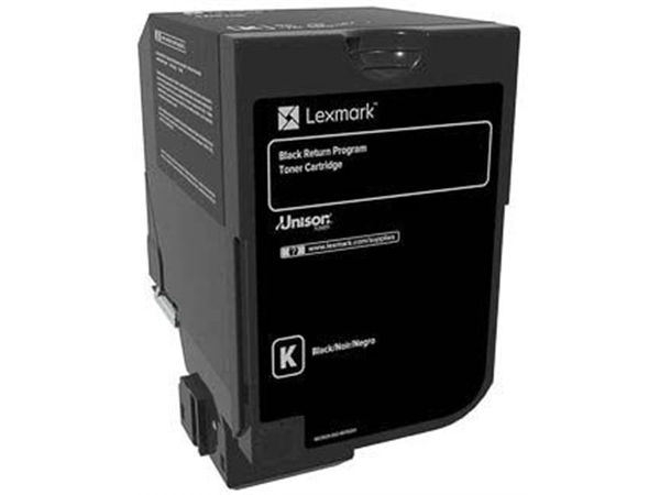 Een Lexmark Return Program toner CS72x, 3.000 pagina's, OEM 74C20K0, zwart koop je bij Muys Kantoor & Kado