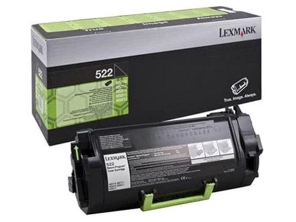 Een Lexmark Toner Kit zwart return program 522 - 6000 pagina's - 52D2000 koop je bij Muys Kantoor & Kado