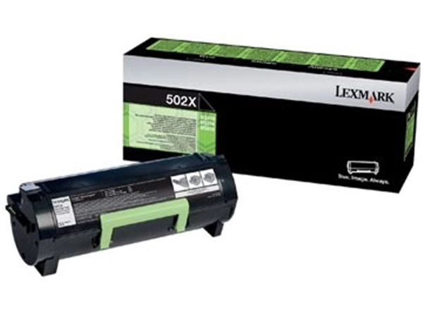 Een Lexmark toner return program 502X, 10.000 pagina's, OEM 50F2X00, zwart koop je bij Muys Kantoor & Kado