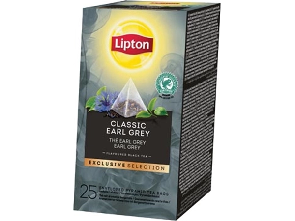 Een Lipton thee, Earl Grey, Exclusive Selection, doos van 25 zakjes koop je bij Muys Kantoor & Kado