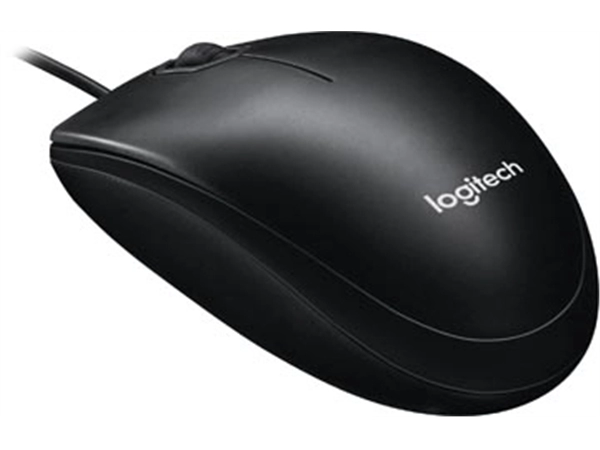 Een Logitech muis B100, zwart koop je bij Muys Kantoor & Kado