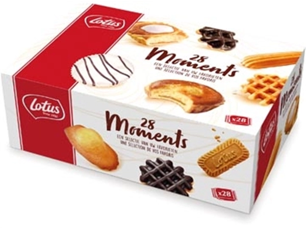 Een Lotus 28 Moments assortiment, doos van 28 individueel verpakte stuks koop je bij Muys Kantoor & Kado