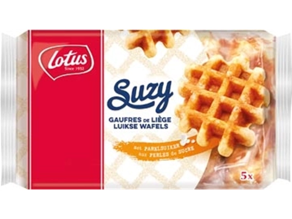 Een Lotus Suzy luikse wafel, 50 g, pak van 5 stuks koop je bij Muys Kantoor & Kado