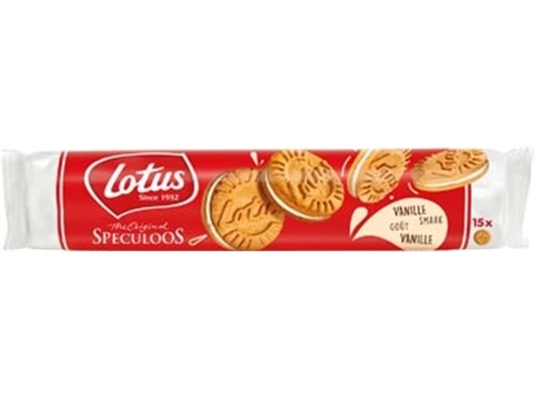 Een Lotus gevulde speculoos, 150 g, vanillecrème, pak van 9 rollen koop je bij Muys Kantoor & Kado