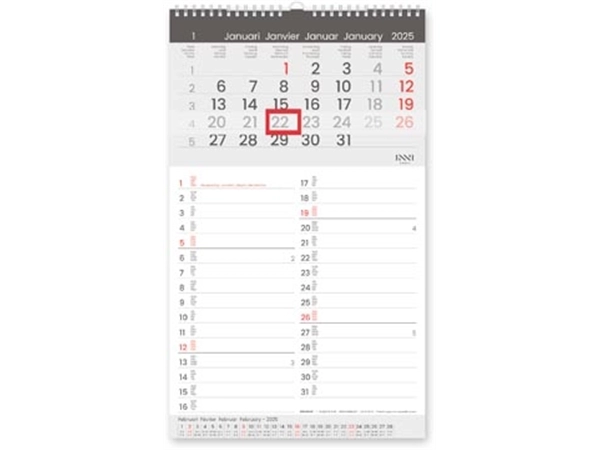 Een Maandkalender Memo-Manager, viertalig, 2025 koop je bij Muys Kantoor & Kado