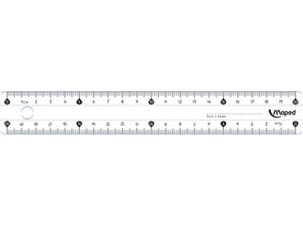 Een Maped lat Essentials 146 20 cm - dubbele graduatie koop je bij Muys Kantoor & Kado