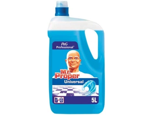 Een Mr. Proper allesreiniger, oceaan, fles van 5 liter koop je bij Muys Kantoor & Kado