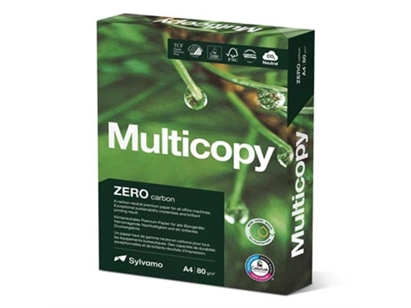 Een Multicopy Zero printpapier ft A4, 80 g, pak van 500 vel koop je bij Muys Kantoor & Kado