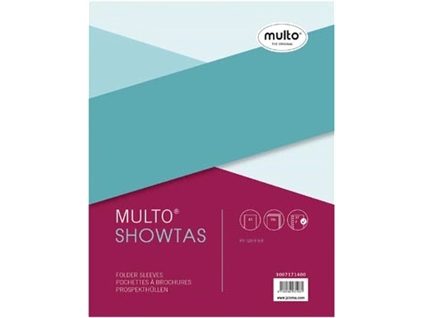 Een Multo geperforeerde showtas ft A5, 17-gaatsperforatie, 80 micron, gekorreld koop je bij Muys Kantoor & Kado