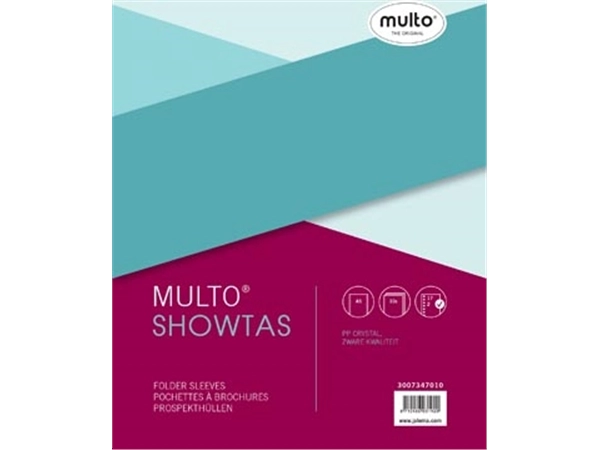 Een Multo geperforeerde showtas ft A5, 17-gaatsperforatie, glashelder koop je bij Muys Kantoor & Kado