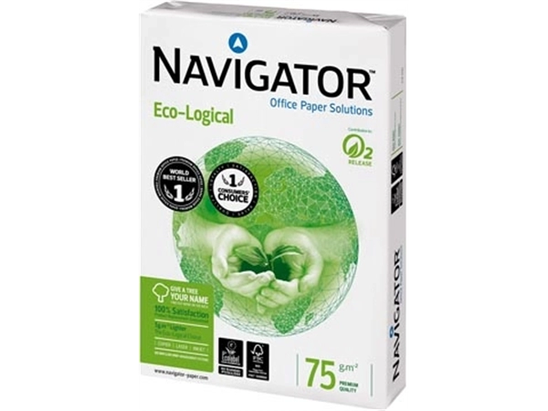 Een Navigator Eco-Logical printpapier ft A3, 75 g, pak van 500 vel koop je bij Muys Kantoor & Kado