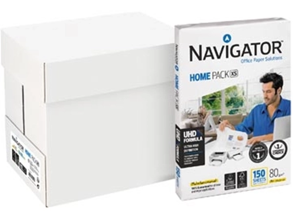 Een Navigator Home Pack XS printpapier ft A4,80 g, pak van 150 vel koop je bij Muys Kantoor & Kado