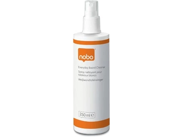 Een Nobo Everyday whiteboardreiniger, spray van 250 ml koop je bij Muys Kantoor & Kado