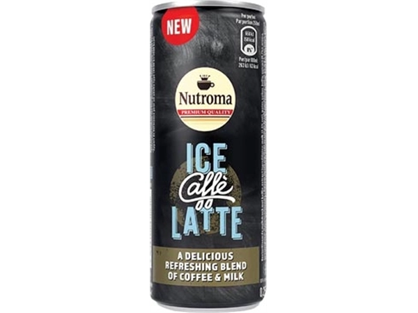 Een Nutroma Ice Caffè Latte, blik van 25 cl, pak 12 stuks koop je bij Muys Kantoor & Kado