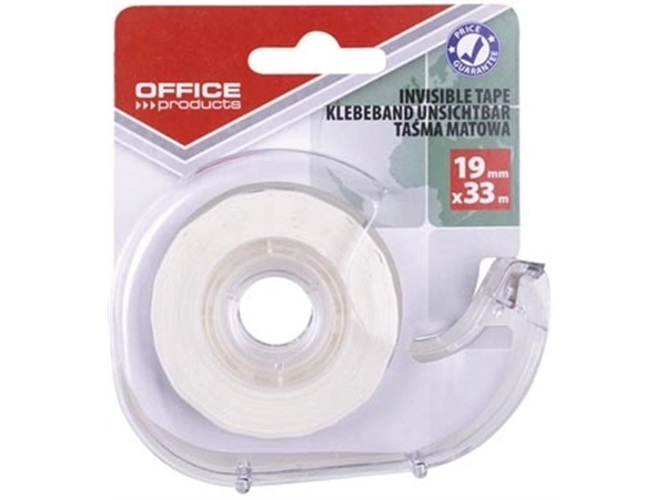 Een Office Products plakband, 19 mm x 33m, transparant, blister met 1 afroller met 1 rolletje koop je bij Muys Kantoor & Kado