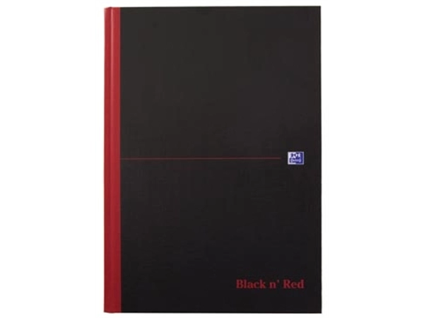 Een Oxford BLACK N' RED gebonden boek, 192 bladzijden, ft A4, geruit 5 mm koop je bij Muys Kantoor & Kado