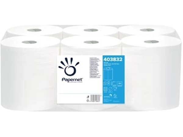 Een Papernet papieren handdoeken Maxi Centerfeed, 2-laags, 108 m, 450 vel, pak van 6 rollen koop je bij Muys Kantoor & Kado