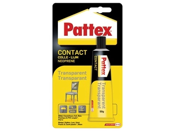 Een Pattex contactlijm Transparant, tube van 50 g, op blister koop je bij Muys Kantoor & Kado