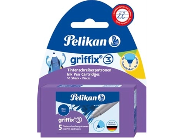 Een Pelikan Griffix vulling voor roller, blister van 2 doosjes van 5 stuks koop je bij Muys Kantoor & Kado