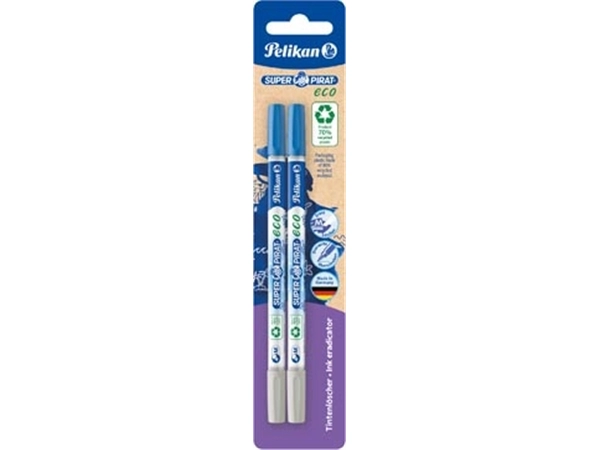 Een Pelikan Super Pirat Eco inktuitwisser, blister van 2 stuks koop je bij Muys Kantoor & Kado