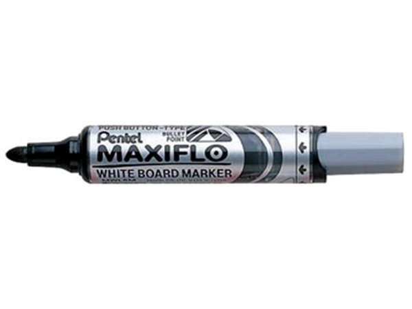 Een Pentel whiteboardmarker Maxiflo zwart koop je bij Muys Kantoor & Kado