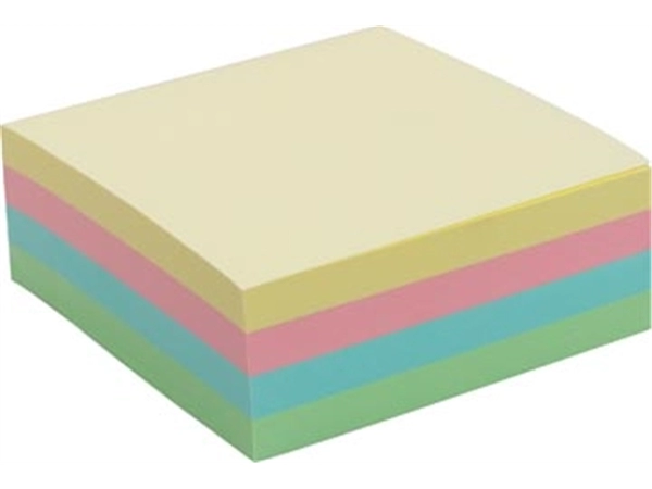 Een Pergamy jumbo notes, ft 76 x 76 mm, 320 vel, geassorteerde pastelkleuren koop je bij Muys Kantoor & Kado