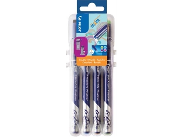 Een Pilot fineliner Frixion Fun , geassorteerde kleuren, set van 4 stuks koop je bij Muys Kantoor & Kado