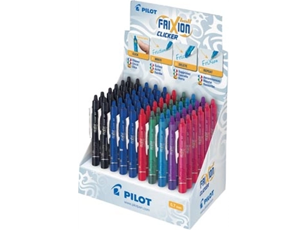 Een Pilot intrekbare roller FriXion Ball Clicker, medium punt, 0,7 mm, display met 60 stuks koop je bij Muys Kantoor & Kado