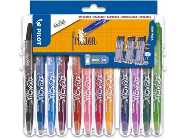 Een Pilot roller Frixion Ball Set 2 Go blister van 12 stuks, assorti koop je bij Muys Kantoor & Kado