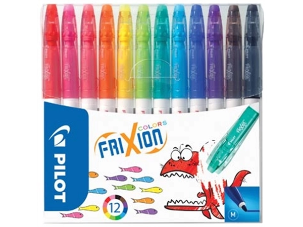 Een Pilot viltstift Frixion Colors, etui met 12 stuks koop je bij Muys Kantoor & Kado