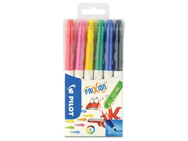 Een Pilot viltstift Frixion Colors, etui met 6 stuks koop je bij Muys Kantoor & Kado