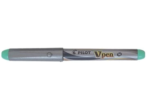 Een Pilot vulpen V-Pen Silver groen koop je bij Muys Kantoor & Kado