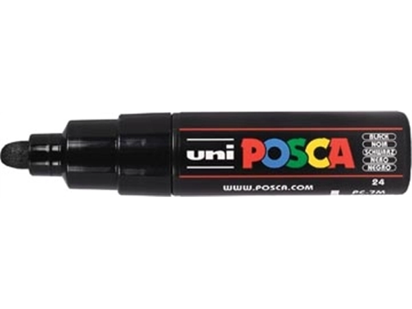 Een Posca paintmarker PC-7M zwart koop je bij Muys Kantoor & Kado