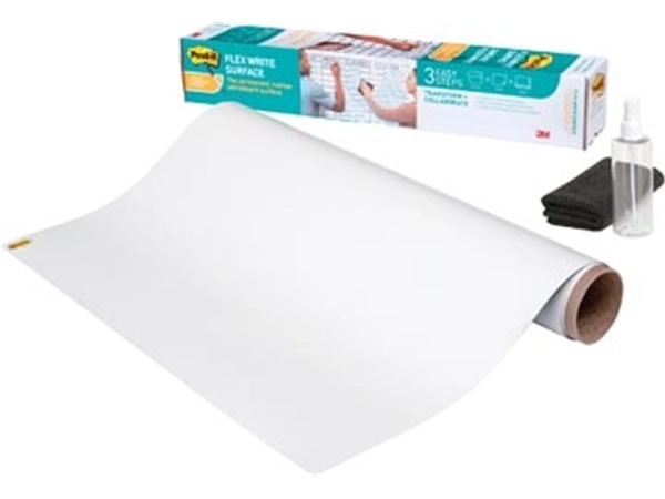 Een Post-It Flex Write whiteboardfolie op rol, ft 121,9 x 182,9 cm koop je bij Muys Kantoor & Kado