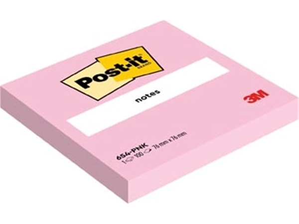 Een Post-it Notes, 100 vel, ft 76 x 76 mm, roze (flamingo pink) koop je bij Muys Kantoor & Kado