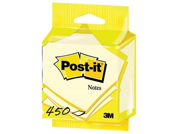 Een Post-it Notes, 450 vel, ft 76 x 76 mm, geel, op blister koop je bij Muys Kantoor & Kado