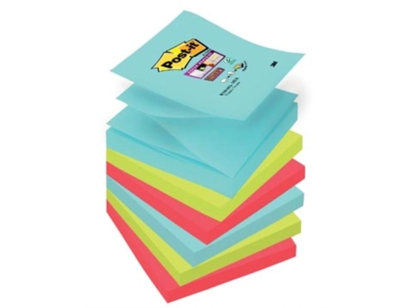 Een Post-it Super Sticky Z-notes Cosmic, 90 vel, ft 76 x 76 mm, pak van 6 blokken koop je bij Muys Kantoor & Kado