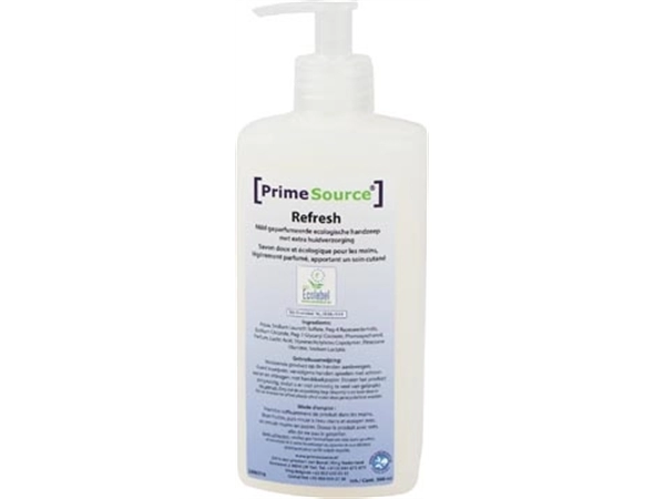 Een Primesource handzeep Refresh Eco, fles met pomp van 500 ml koop je bij Muys Kantoor & Kado