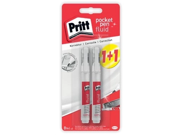 Een Pritt correctiepen Pocket Pen, blister 1 + 1 gratis koop je bij Muys Kantoor & Kado