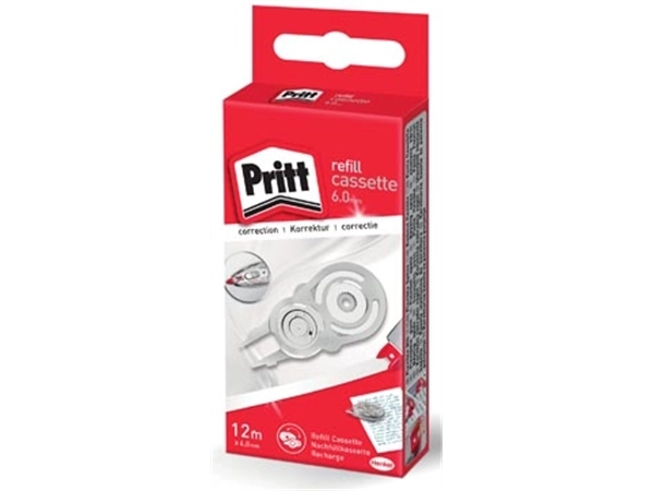 Een Pritt vulling voor correctieroller Refill Flex 6 mm x 12 m, in ophangdoosje koop je bij Muys Kantoor & Kado