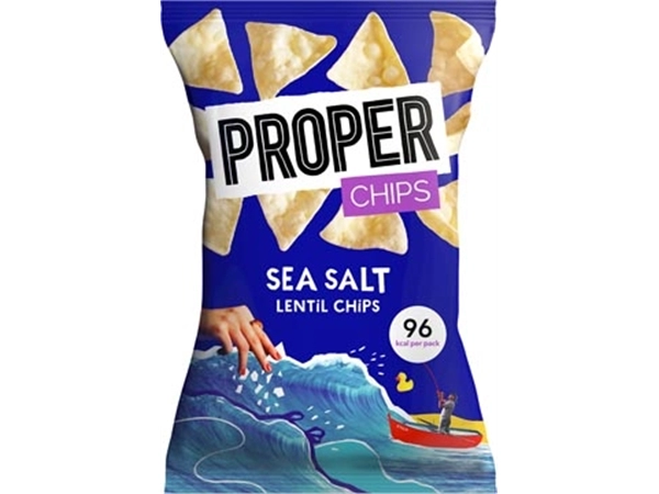 Een Proper lentil chips Sea Salt, zak van 20 g koop je bij Muys Kantoor & Kado