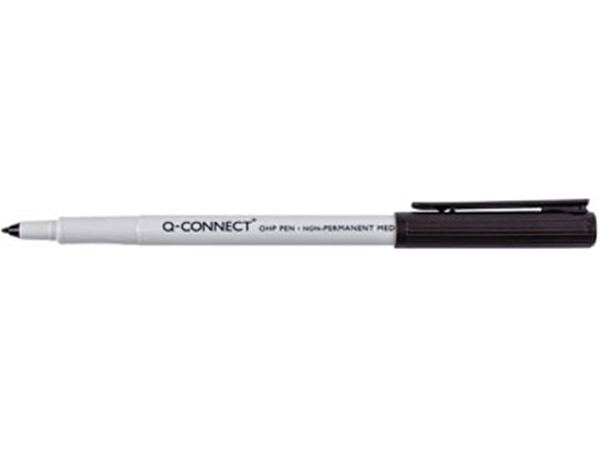 Een Q-CONNECT OHP-marker, non permanent, medium, zwart koop je bij Muys Kantoor & Kado