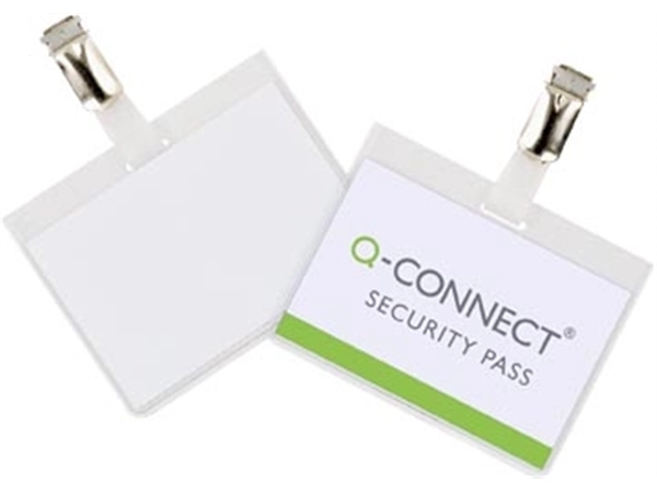 Een Q-CONNECT badge met clip 90 x 60 mm koop je bij Muys Kantoor & Kado