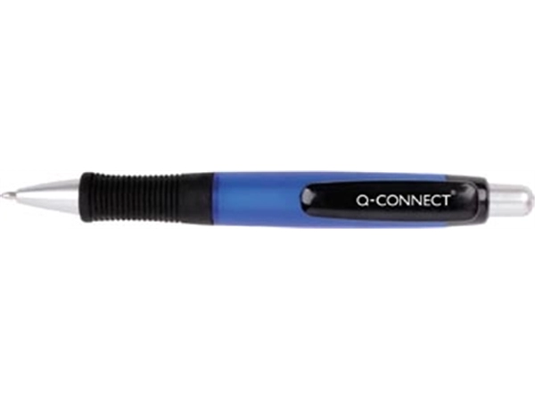 Een Q-CONNECT balpen, met grip, 0,7 mm, medium punt, blauw koop je bij Muys Kantoor & Kado