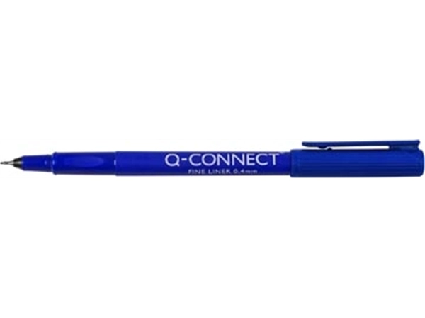 Een Q-CONNECT fineliner, 0,4 mm, blauw koop je bij Muys Kantoor & Kado