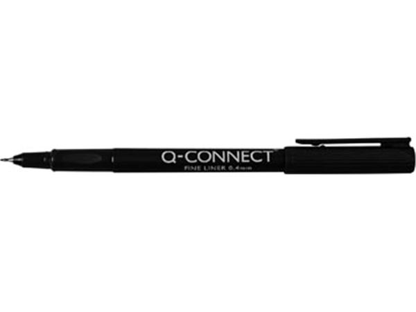 Een Q-CONNECT fineliner, 0,4 mm, zwart koop je bij Muys Kantoor & Kado